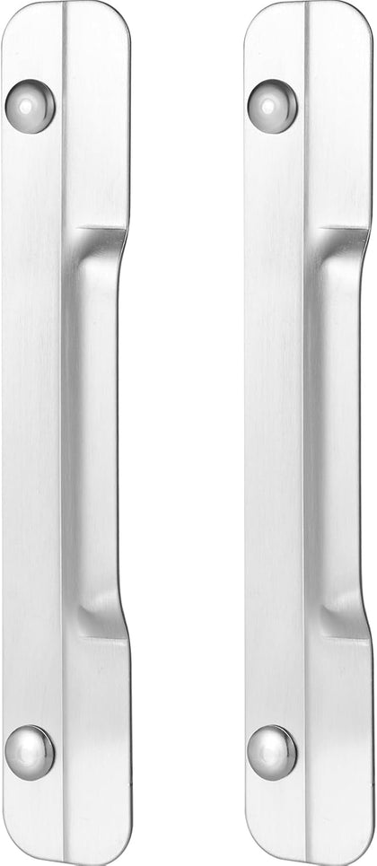 2 Pcs 1-3/4" x 10" Door Latch Guard Plate Electroplated Carbon Steel Door Lock Security Strike Plate Deadbolt Latch