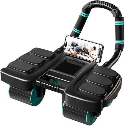 4-Wheel Automatic Rebound Ab Roller Wheel with Elbow Support | Abdominal Wheel Core Exercise;Elbow Support Ab Wheel