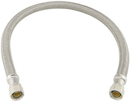 12" x 3/8" Female Compression To 3/8 Inch Female Comp. Stainless Steel Braided Faucet Connector Line,Dishwasher