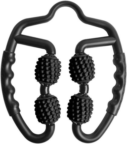 4 Wheels Foam Roller Muscle Massager for Leg Neck Hand Arm,Trigger Point Muscle Relax Massager Indoor Sports Yoga