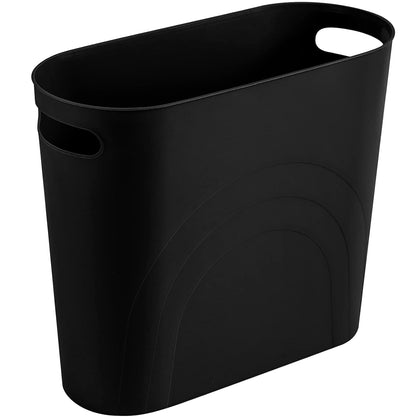 Small Trash Can, 3.5 Gallon Slim Garbage Can Plastic Waste Basket with Handles Container Bin for Narrow Spaces