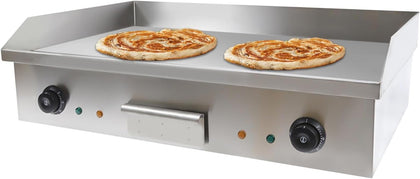 Commercial Electric Griddle 29 Inch 3000W Flat Top Grill Countertop Hot Plate Stainless Steel Griddle with Drawer