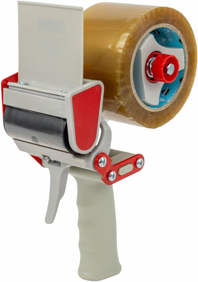 Heavy Duty Packing Tape Dispenser with Trigger Handle and Cutter, 3 Inch Ideal for Packaging, Moving & Warehouse Use
