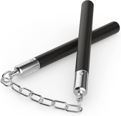Nunchucks - Safe Solid Rubber Training Nunchucks/Nunchakus with Steel Chain, Suitable for Adults, Professionals to