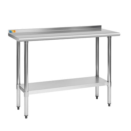 Stainless Steel Table 18" X 48" Commercial Prep & Work Table