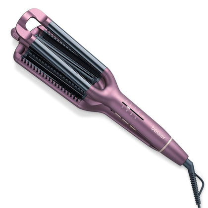 HT65 4-in-1 Wave Styler, 3 Barrel Curling Iron and Crimper, Adjustable Deep Hair Waver Wand for Beach, Mermaid
