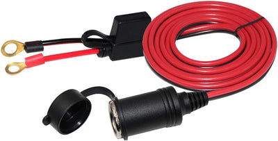 13FT 12V Female Cigarette Lighter Socket Battery Eyelet Ring Terminal 12volt Extension Cord Outlet Adapter Plug Power