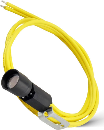 Cad Cell Flame Sensor Kit with 30" Wire Lead Set, Replaces Honeywell 120320 124607 130367 & C554A1687, Fit for Beckett A/AF/AFG/NX/SR/SF Burners – Includes Flame Detector + Harness