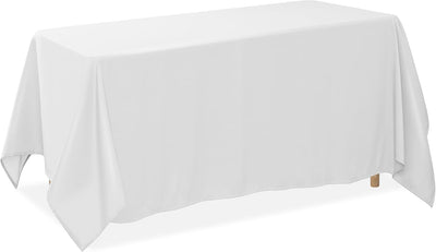 5 Pack 90 x 132 Inch Rectangular Tablecloth, Washable Polyester Fabric Table Cloth for Dining Tables, Restaurants