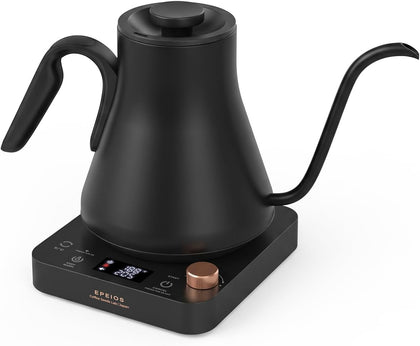 Electric Kettle, Gooseneck Electric Kettle with ±1°F Temperature Control, 1200W Rapid Heating for Pour Over Coffee &