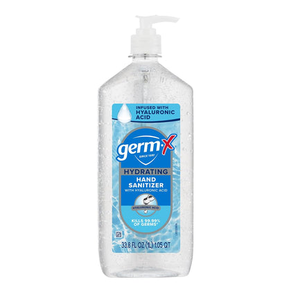 Hydrating Hand Sanitizer, with Hyaluronic Acid, 1L Bulk Pack, No Rinse Formula, Sanitizing Liquid Gel for All Skin