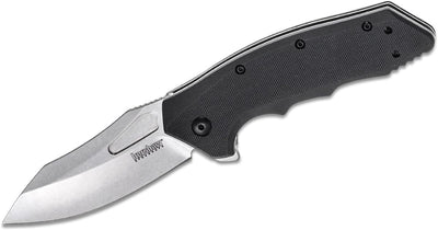 Flitch Pocket Knife, Black, 3.25 Inch Drop Point Blade