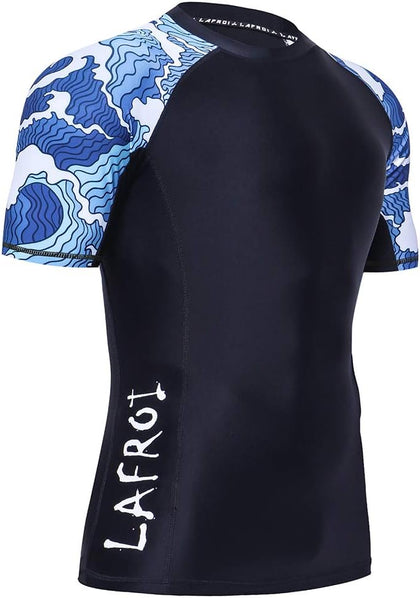 Men's Long Sleeve UPF 50+ Baselayer Skins Performance Fit Compression Rash Guard-CLY02D