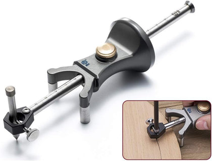 Wheel Marking Gauge, Woodworking Marking Scriber Kit for Carpenter | 180mm Sliding Mark Scraper, Dual-purpose