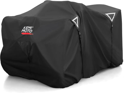 Universal 300D Trailerable ATV Cover, 4 Wheeler Cover 95'' X 50'' X 48'' | 3 Windproof Buckle Straps