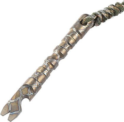 Titanium EDC Pry Bar with Bottle Opener Screwdriver Function Portable Pry Tool by LIPOUD (Flame titanium)