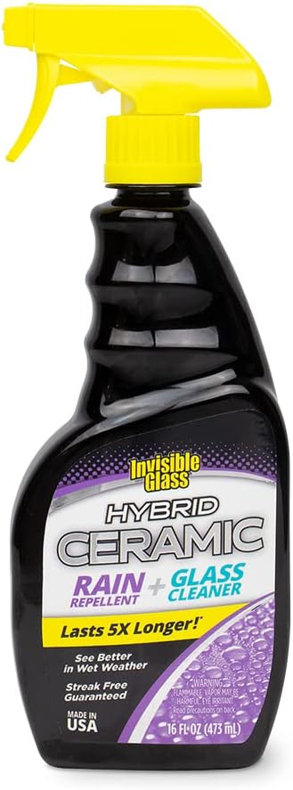 92183 Hybrid Ceramic Rain Repellent and Glass Cleaner – Cleans & Protects Car Windows and Windshields with