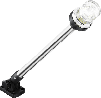 18 Inches Boat Stern Light Anchor Light LED Marine, Waterproof IP67 Fold Down White Back Boat Navigation Lights for Pontoon, Jon Boats, Bass Boat (12-24V)