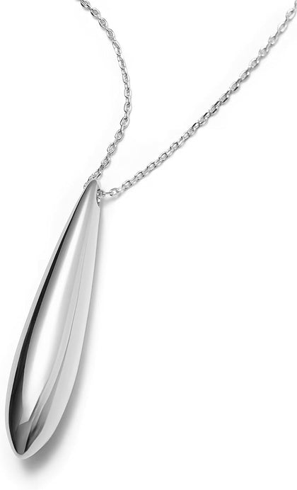 Gold Silver Pendant Necklace Women Dainty Cute Jewelry Long Tear Simple Necklaces