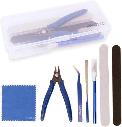 Model Tool Kit, 8-Piece Hobby Starter Set for Model Building, Compatible with All Miniatures & Scale Models