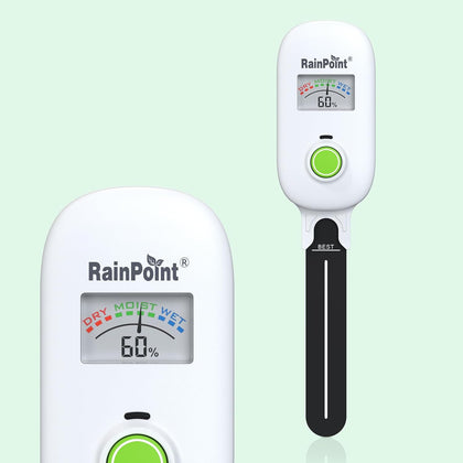 Smart Soil Moisture Meter,Visual Gauge, Optional WiFi Hub for App | Leave-In Wireless Soil Moisture Sensor with