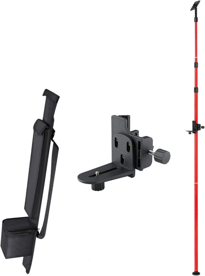 13 Ft./4m Telescoping Laser Pole with 1/4-Inch by 20-Inch Laser Mount, Adjustable Laser Level Mounting Pole for
