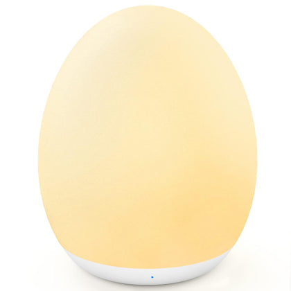 Night Light for Kids, Baby Egg Light for Nursery, 7 Colors Changing & Stepless Dimming, Soft Silicone Touch Night
