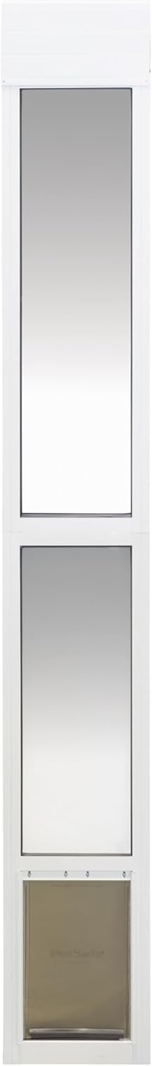 Sliding Glass Pet Door, Aluminum Frame, Pets Up to 40 lb, Medium