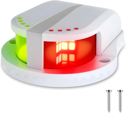 Boat Navigation Lights LED, Red and Green Marine Navigation Lights for Boats LED Waterproof IP67, 12V Bi-Color Bow Light for Boats, Pontoon, Fishing, Bass & Jon & Small Boat, Yacht
