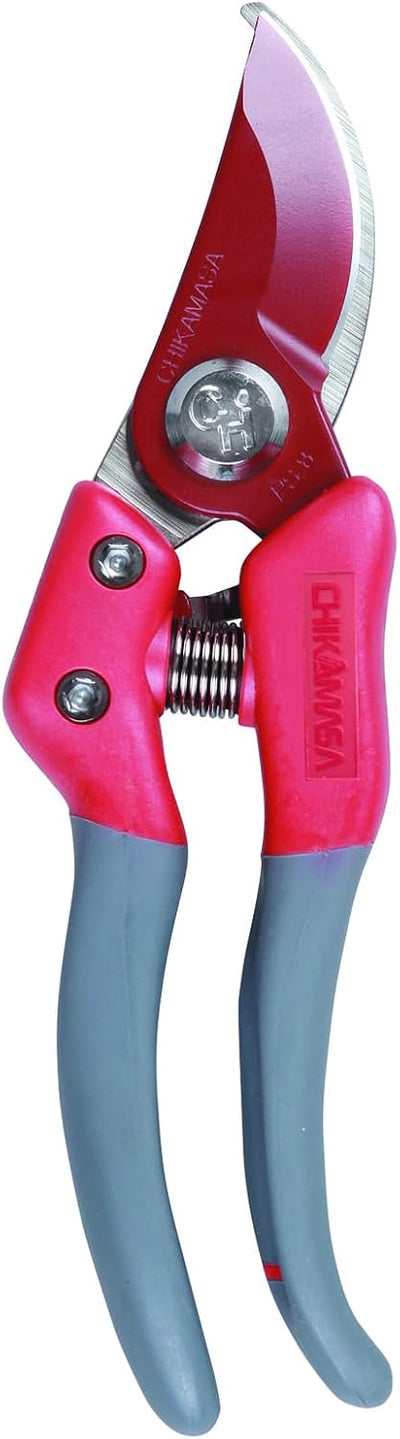 CHIKAMASA PS-8PLUS-R Professional pruning shears for horticulture and flowers with anti-rotation function for lock nut