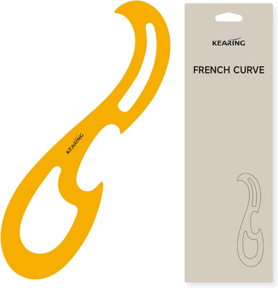 42cm Large French Curve Ruler - Flexible Orange Sewing Template | Extra-long 42cm flexible transparent orange PVC