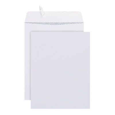 Clean Seal(TM) Catalog Envelopes, 9in. x 12in., White With Security Tint, Pack Of 100, 77928