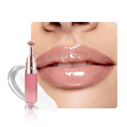 Hydrating Plumping Tinted Lip Balm Lip Gloss, Peptide Brightening Lip Serum