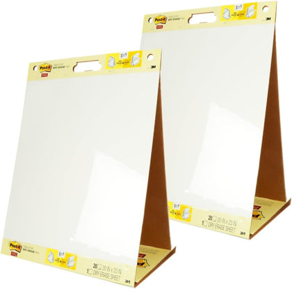 Super Sticky Portable Tabletop Easel Pad w/Dry Erase Panel, Great for Virtual Teachers and Students, 20x23 Inches, 20