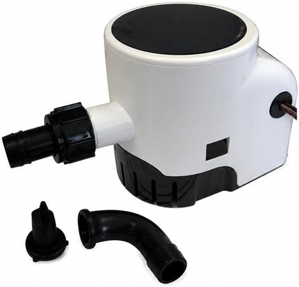 Automatic Submersible Bilge Pump with Integrated Switch, Marine Boat Pump, Auto/Manual Operation, Energy Efficient, 600-1250 GPH (JON-32-47259-003.1)