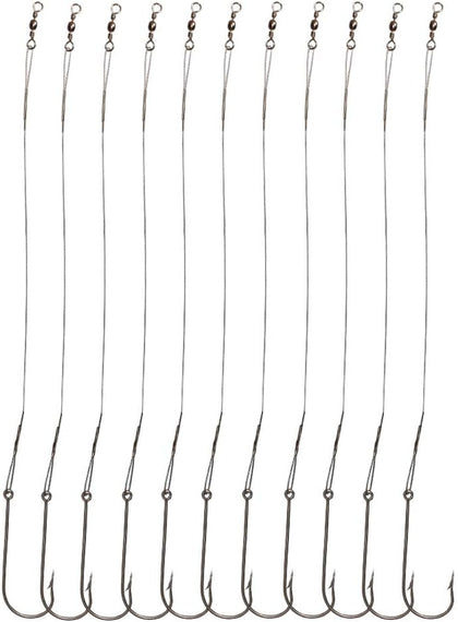 20pcs/Pack Fishing Hook Rigs Nylon-Coated Fishing Line Leader with Stainless Steel Fishing Hook