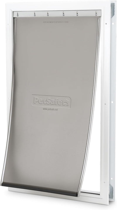 Freedom Aluminum Pet Door, Vinyl Flap, Up to 220 lb, X-Large, White