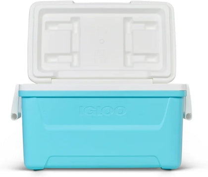 Igloos 48-Quart Hard-Sided Ice Chest Cooler with Swing-Up Handles, Quick-Access & Ultratherm Insulation for Camping