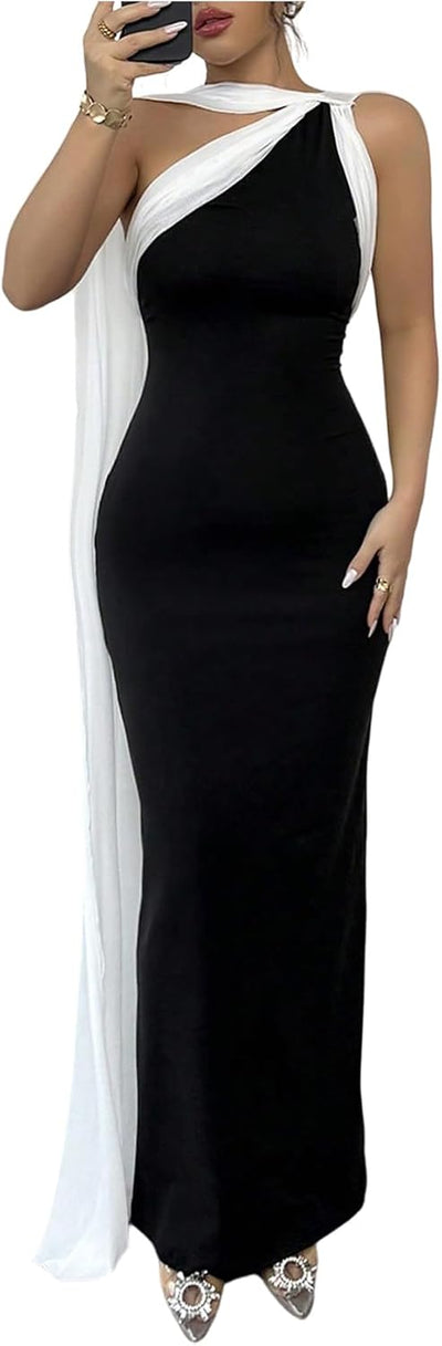 Women's Formal Evening Maxi Dresses Sexy Birthday Scarf Dress
