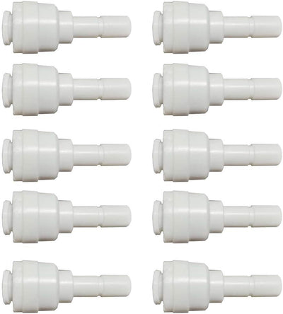 Malida Straight Push to Connect Plastic Quick Fitting, 1/4" Tube OD x 1/4" Stem OD for RODI System
