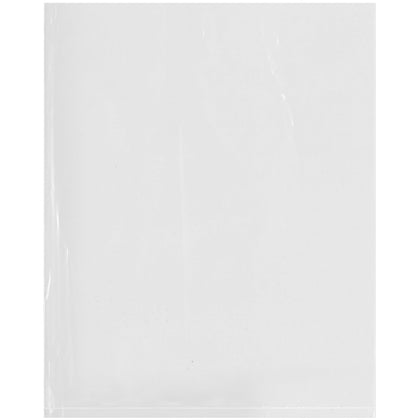 8 x 10 inch, 1.25 Mil Flat Open Clear Poly Bags (Pack of 100)