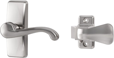 Ideal Security GL Lever Handle Set for Storm and Screen Doors, Satin Nickel