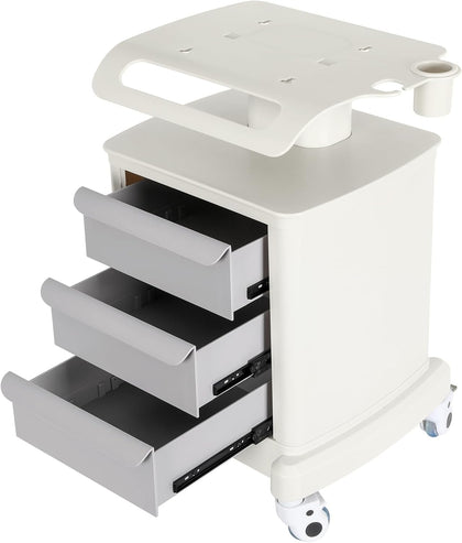 Medical Cart 4-Tier Mobile Ultrasound Cart Beauty Salon Storage Trolley