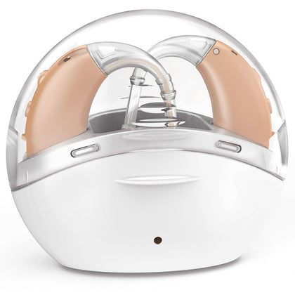 Rechargeable Hearing Aids for seniors with Intelligent Noise Reduction - Over ear hearing aid for women & men - OTC