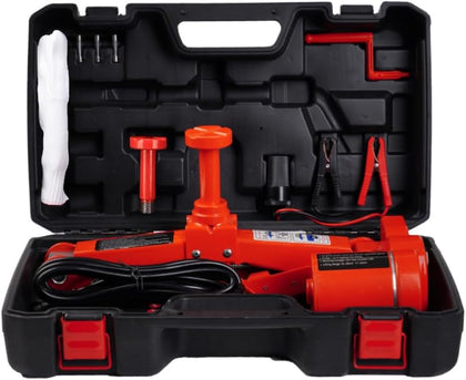 Electric Car Jack 3 Ton 12V Scissor Floor Jack Kit | Lift Range 5.5-16.5in, Sturdy Base, Electric Motor Drive, Corded