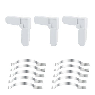 50 Screen Frame Corner 5/16".x 3/4".& 25 Window Screen Tension Spring Clips