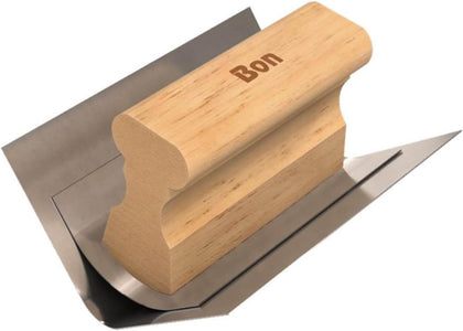 Inside Corner Tool – Stainless Steel 3/8" with Wood Handle | Drywall, Concrete, Plaster Finishing Tool |