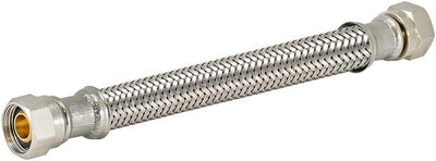 48141 Braided Stainless Steel Faucet Connector with 3/8 inch Comp Connection, 6 inch