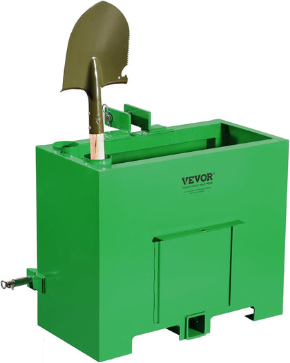 Ballast Box, 3-Point Category 1 Tractor Ballast of 800lbs Capacity, for 2 Inch Hitch Receiver, Heavy-Duty Steel 4.3