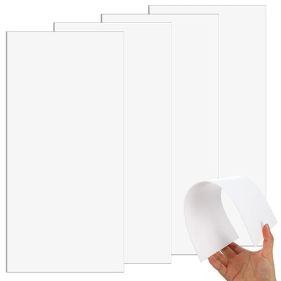 4 Pack White PTFE Virgin Sheet (12" x 6" x 0.08") – Thicker 0.08" Industrial PTFE Board for Machining, Heat Press Liners, Electrical Insulation & Gaskets – Non-Stick & Chemical Resistant